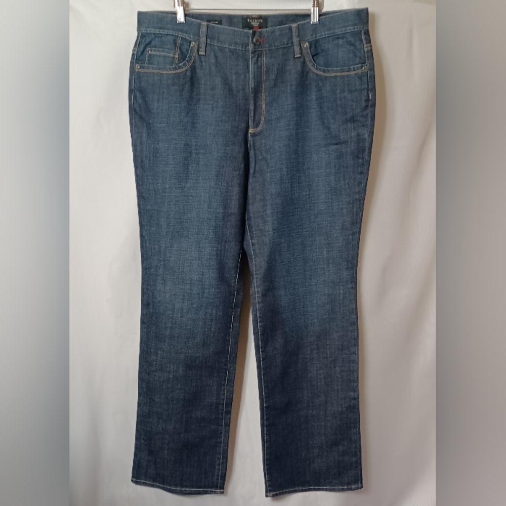 TALBOTS Woman Heritage Boot Dark Wash Denim Jeans. 16W